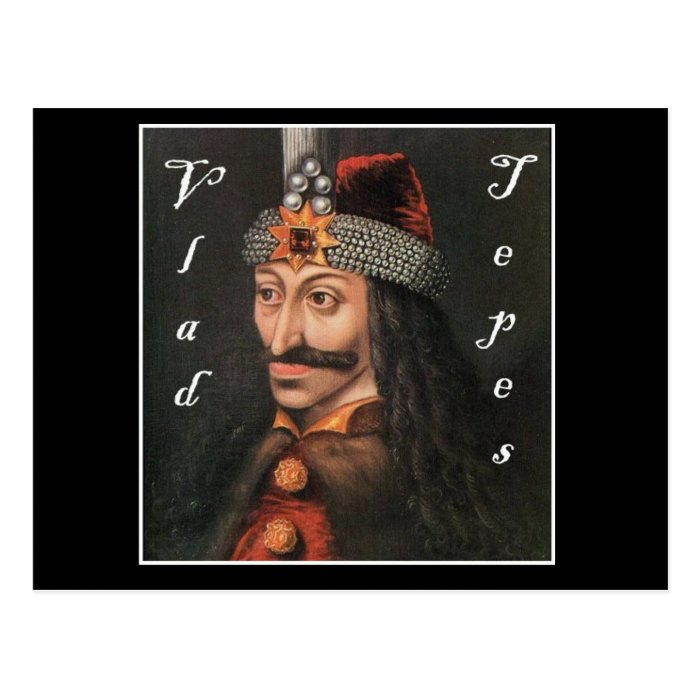 Vlad Tepes with name in Blackadder Postcard