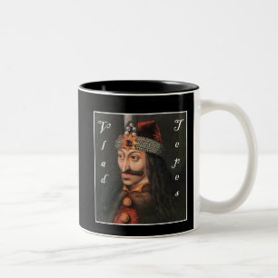 Vlad Tepes with name in Blackadder Two-Tone Coffee Mug