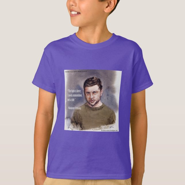 Vlad Zelensky & Ammunition Quote  T-Shirt (Front)