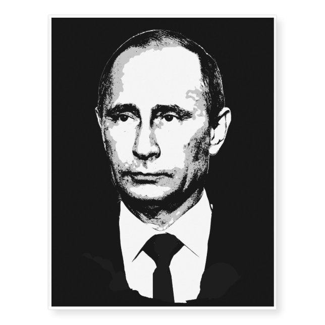 Vladamir Putin Face Temporary Tattoos (Front)