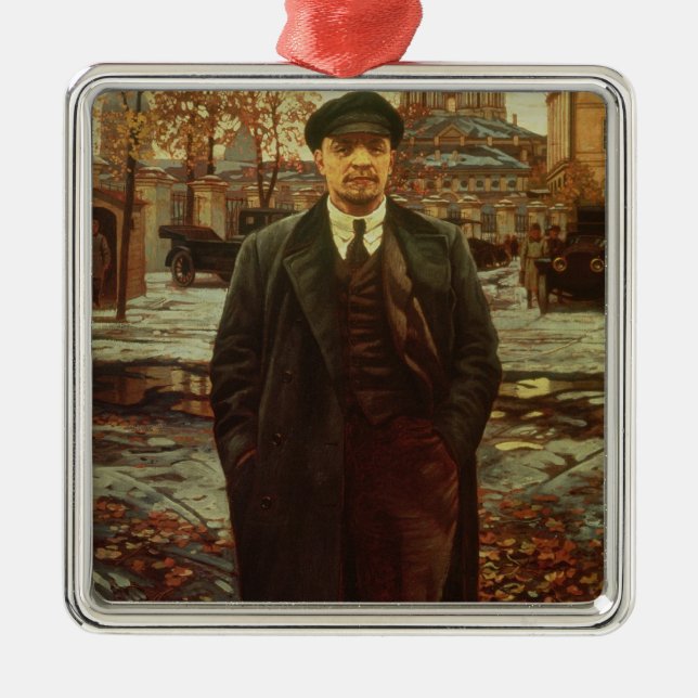 Vladimir Ilyich Lenin  at Smolny, c.1925 Metal Ornament (Front)