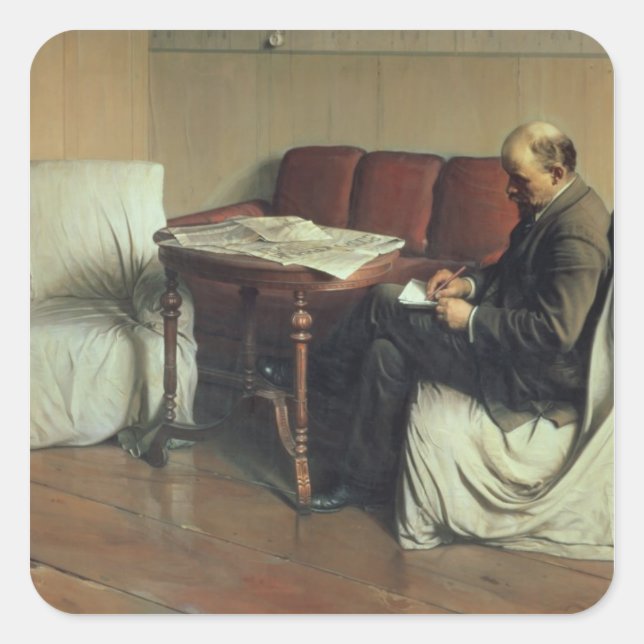 Vladimir Lenin  at Smolny, 1930 Square Sticker (Front)