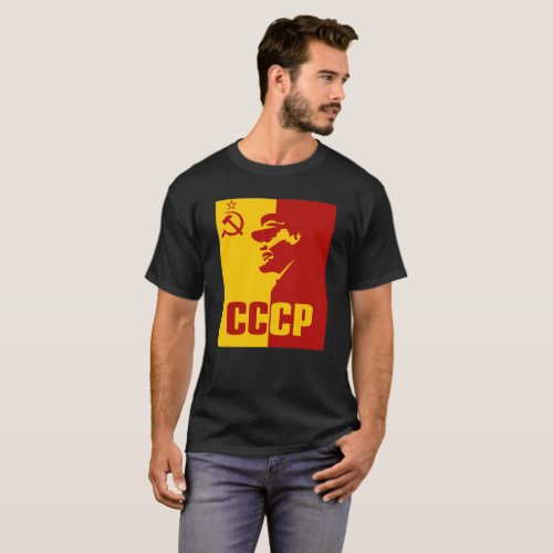 Vladimir Lenin Soviet Union CCCP Hammer And Sickle T_Shirt