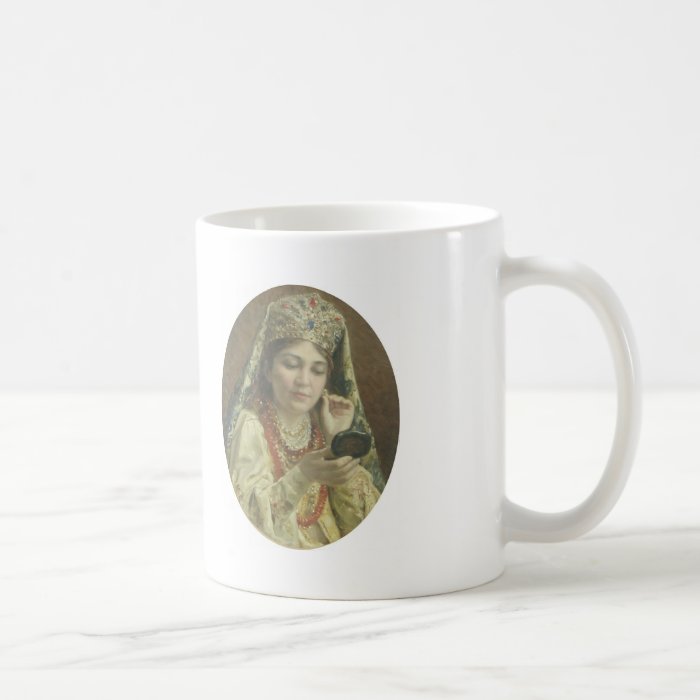 Vladimir Makovsky Young Lady Looking into a Mirror Coffee Mug