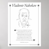 Vladimir Nabokov Writing Quote Poster | Zazzle