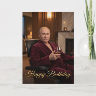 Vladimir Putin Birthday Strongman Humor Card