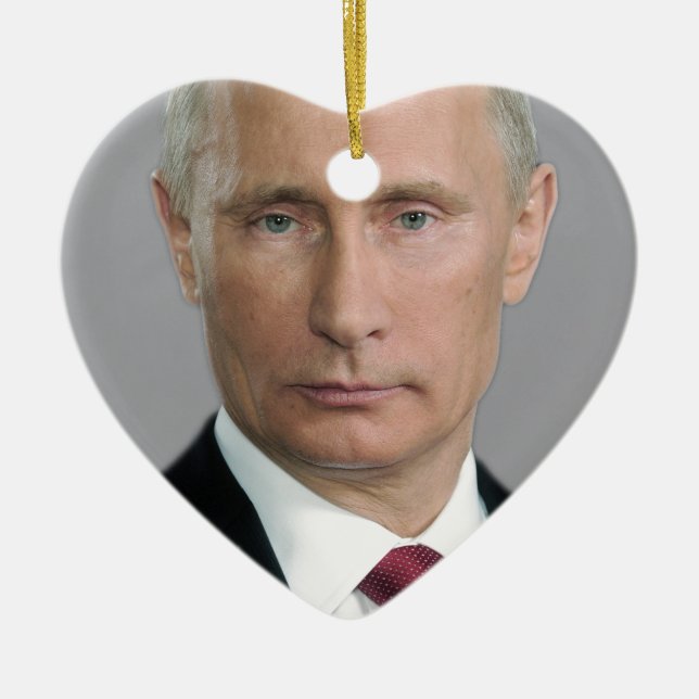Vladimir Putin Gear Ceramic Ornament (Front)