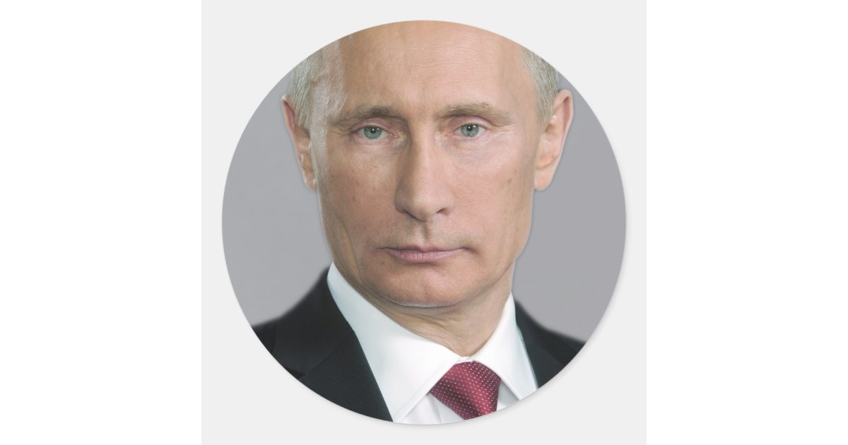 Putin Monogram Vladimir Putin Gear Classic Round Sticker | Zazzle