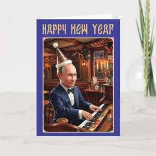 Vladimir Putin Happy New Year Card Russian