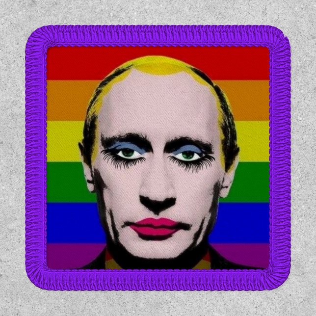 Vladimir Putin LGBT Rainbow Patch (Front)