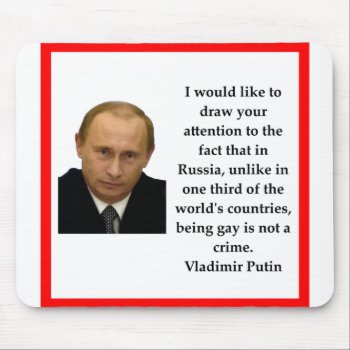 Vladimir Putin Mouse Pad by jimbuf at Zazzle