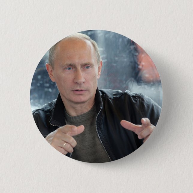 Vladimir Putin Pinback Button (Front)