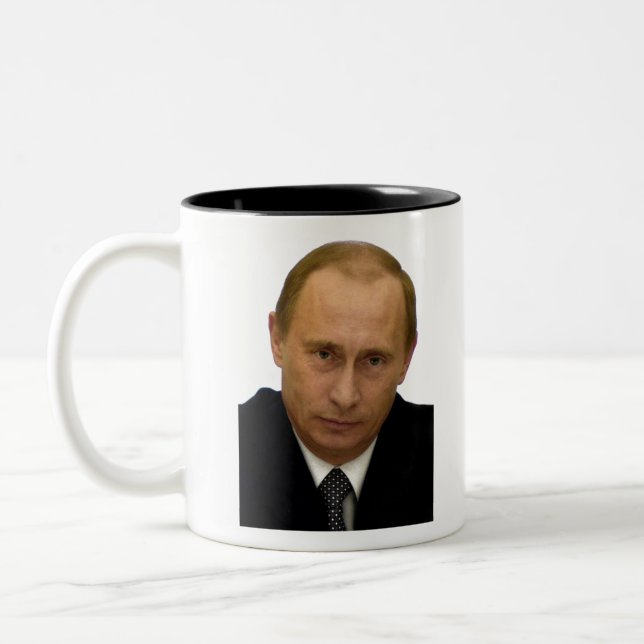 Vladimir Putin Two-Tone Coffee Mug (Left)