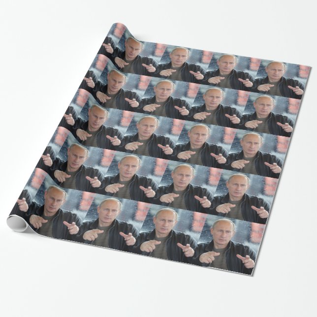 Vladimir Putin Wrapping Paper (Unrolled)
