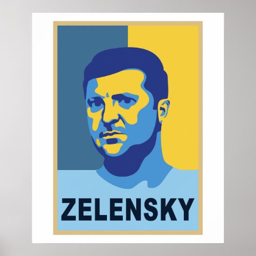 Vladimir Zelensky _ I stand with Ukraine Poster