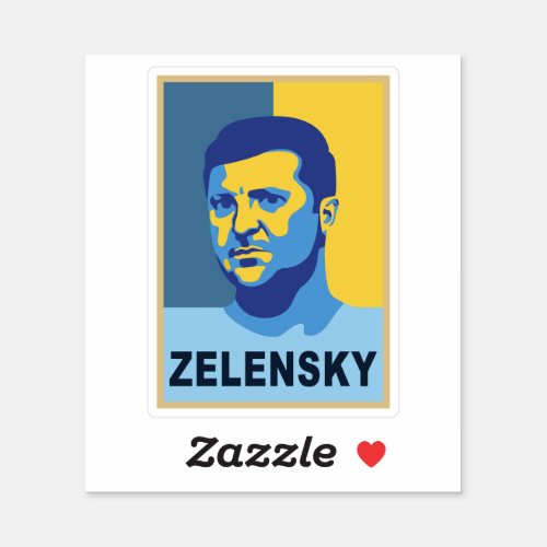 Vladimir Zelensky _ I stand with Ukraine Sticker
