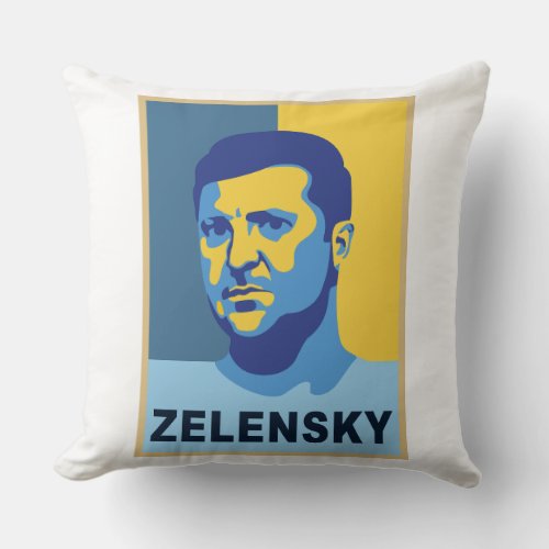 Vladimir Zelensky _ I stand with Ukraine Throw Pillow