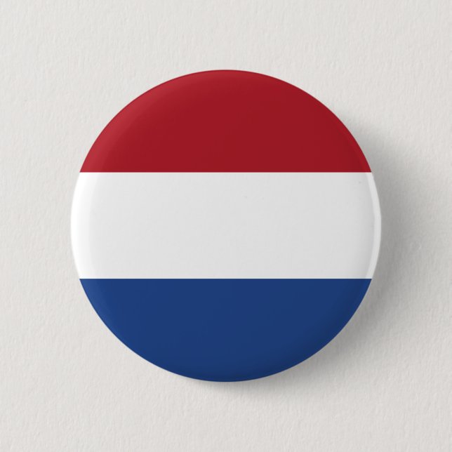 Vlag van Nederland - Flag of the Netherlands Button (Front)