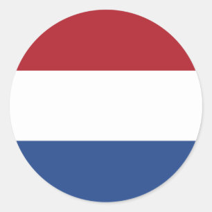 Vlag van Nederland - Flag of the Netherlands Classic Round Sticker