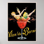 'Vlan du Berni' Vintage Wine Advertisment Poster<br><div class="desc">A stunning reproduction of the circa 1920 original,  French Alcohol brand Retro Art Deco Vlan Du Bernie vintage poster brings excitement to kitchens,  dining rooms,  and bar areas.</div>