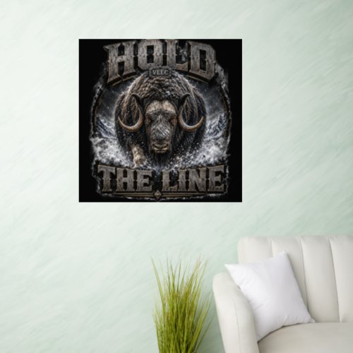 VLLC Hold The Line Arctic Muskox Motivational Stic Wall Decal