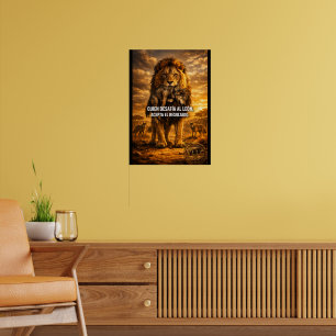 VLLC Lion Vs Wolf Motivational Quote Lion King Wal Poster