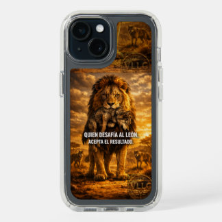 VLLC Lion Vs Wolf Motivational Quote Lion King Wal iPhone 15 Case