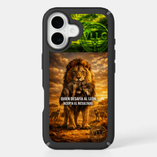 VLLC Lion Vs Wolf Motivational Quote Lion King Wal iPhone 16 Case