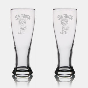 VLLC No Script Argentina Funny Political Meerkat M Pilsner Glass