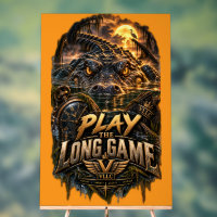VLLC Play The Long Game Motivation Alligator Art