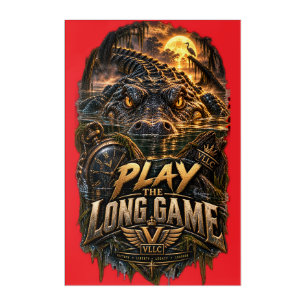 VLLC Play The Long Game Motivation Crocodile Graph Acrylic Print