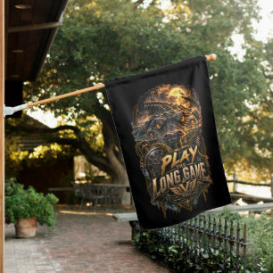 VLLC Play The Long Game Motivation Crocodile Graph House Flag