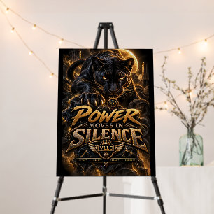 VLLC Power Moves In Silence Black Panther Motivati Foam Board