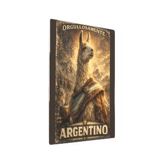 VLLC Proudly Argentine Llama Mate Patriotic Metal Print