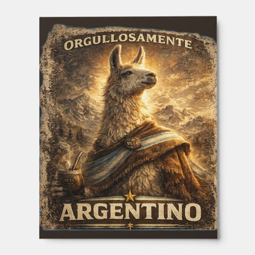 VLLC Proudly Argentine Llama Mate Patriotic Picture Ledge