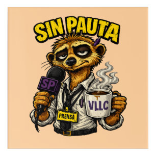VLLC Tired Journalist Meerkat Press Coffee Mug Acrylic Print