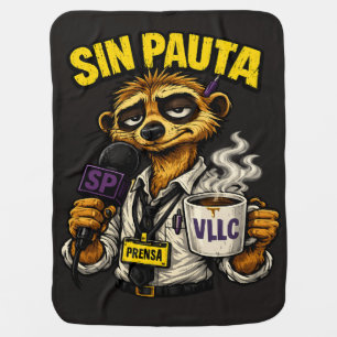 VLLC Tired Journalist Meerkat Press Coffee Mug Baby Blanket