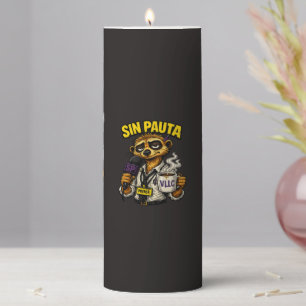 VLLC Tired Journalist Meerkat Press Coffee Mug Pillar Candle