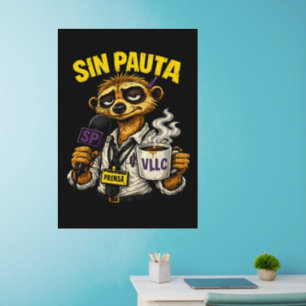 VLLC Tired Journalist Meerkat Press Coffee Mug Wall Decal