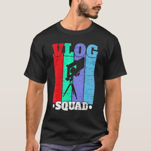 Vlog Squad Social Media Content Creator Vlogger 1 T_Shirt