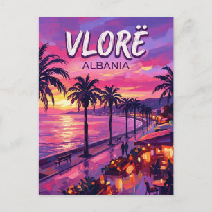 Vlorë Lungomare Albania Postcard