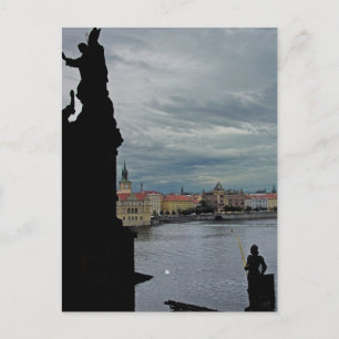 Vltava River, Prague, From Charles Bridge Postcard