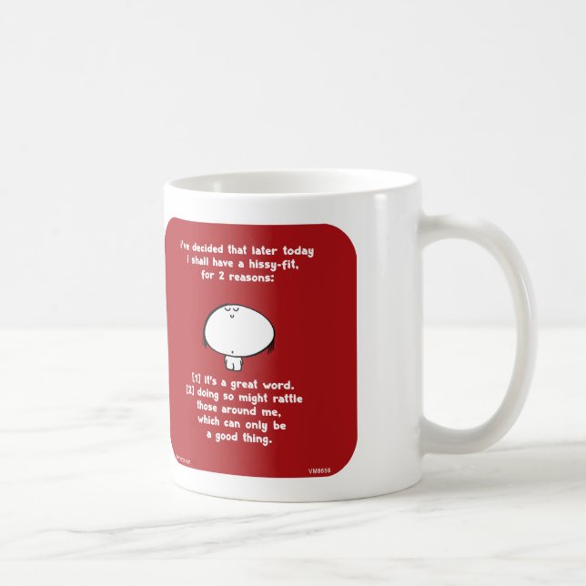 VM8656, vimrod, hissyfit, hissy, fit, hissy-fit, r Coffee Mug (Right)