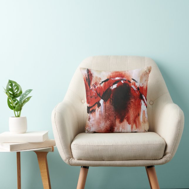 VM-04 (VM Series) Abstract Art Throw Pillow (Chair)