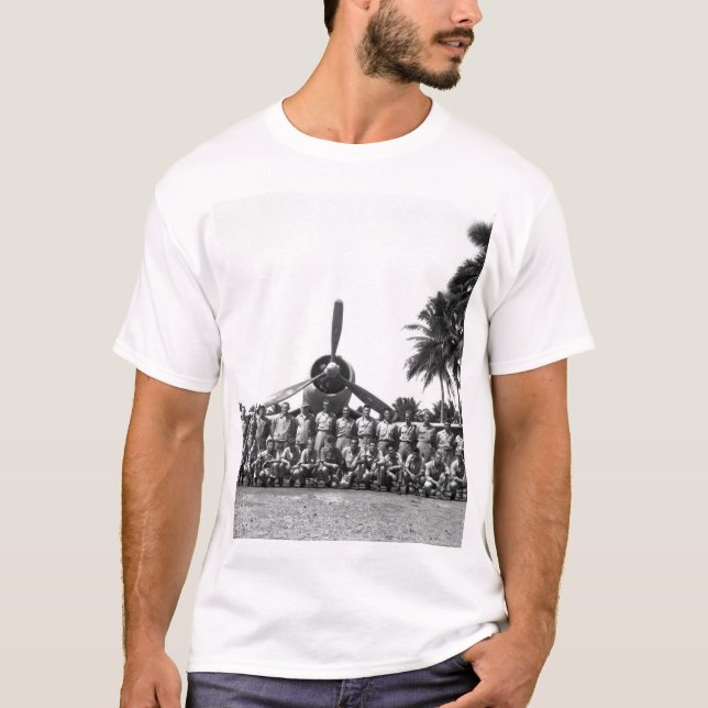 VMF-214 on Turtle Bay fighter strip_War Image T-Shirt (Front)