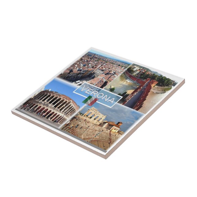 VNT010 VERONA, Mosaic, Veneto, Italy, Ceramic Tile (Side)