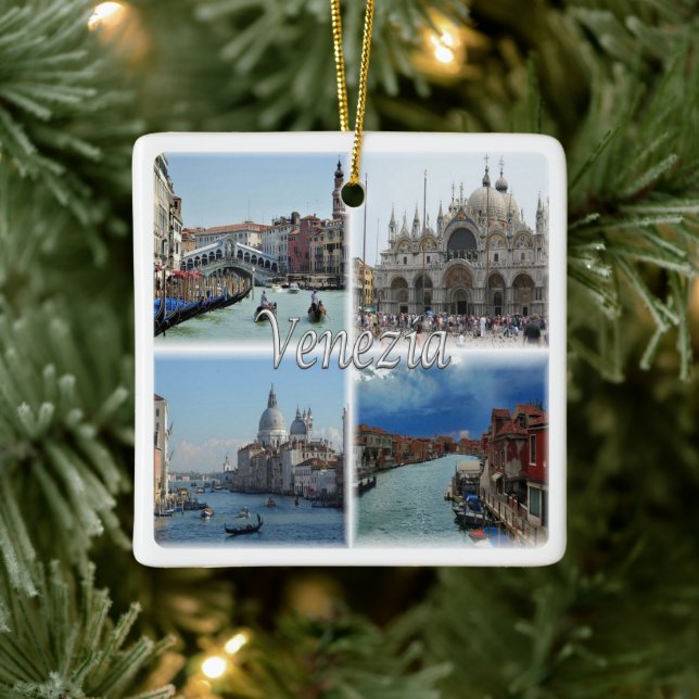 VNT024 VENICE, Mosaic, Veneto, Italy, Ceramic Ornament (Tree)