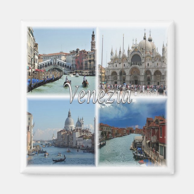 VNT024 VENICE, Mosaic, Veneto, Italy, Fridge Magnet (Front)