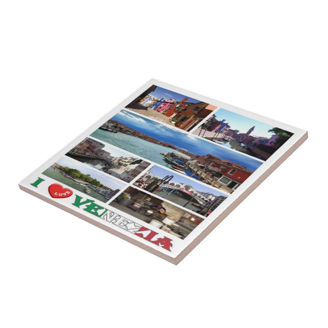 VNT030 VENICE I Love, Mosaic, Italy, Ceramic Tile (Side)
