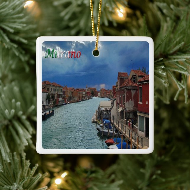 VNT055 VENICE, MURANO, Veneto, Italy, Ceramic Ornament (Tree)